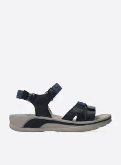Sandalen<Wolky Acula - blauw leer blauwleer