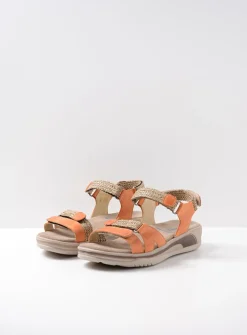 Sandalen<Wolky Acula - oranje leer oranjeleer