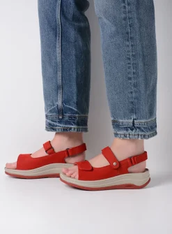 Sandalen<Wolky Adura - rood nubuck roodnubuck