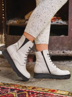 Veterlaarzen|Herfst/Winter<Wolky Akita - winterwit leer winterwitleer