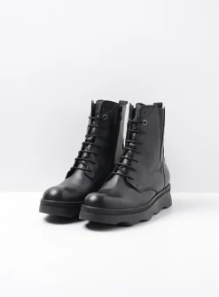 Veterlaarzen|Herfst/Winter<Wolky Akita HV - zwart leer zwartleer