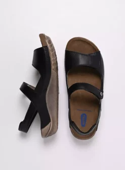 Sandalen<Wolky Alberta - zwart leer zwartleer