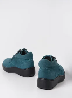 Hoge Veterschoenen|Wandelschoenen<Wolky Annemarie XW - petrol nubuck petrolnubuck