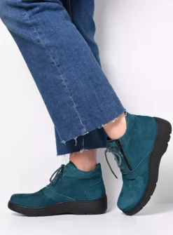 Hoge Veterschoenen|Wandelschoenen<Wolky Annemarie XW - petrol nubuck petrolnubuck