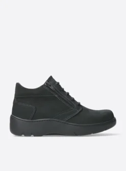 Wandelschoenen|Hoge Veterschoenen<Wolky Annemarie XW - zwart nubuck zwartnubuck