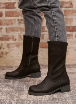 Halfhoge Laarzen|Herfst/Winter<Wolky Ansina F2F - zwart nubuck zwartnubuck