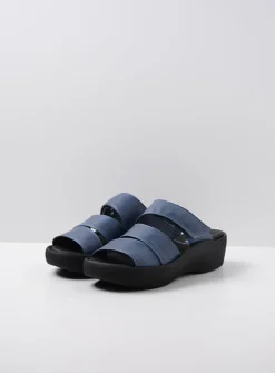 Slippers<Wolky Aporia - jeans leer jeansleer