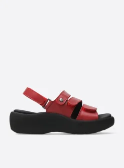 Sandalen<Wolky Avalon - rood leer roodleer