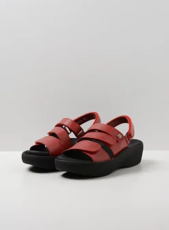 Sandalen<Wolky Avalon - rood leer roodleer