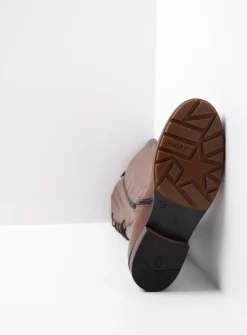 Veterlaarzen|Lange Laarzen<Wolky Belmore - cognac leer cognacleer