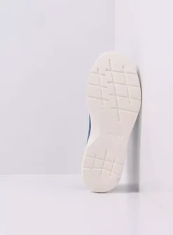 Lage Veterschoenen|Sneakers<Wolky Blitz - blauw effectleer blauweffectleer