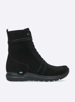 Hoge Veterschoenen|Veterlaarzen<Wolky Bluff HV - zwart suede zwartsuede