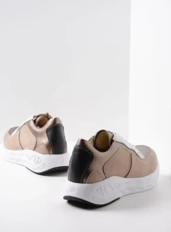 Lage Veterschoenen|Wandelschoenen<Wolky Bounce - safari/brons combi leer safari/bronscombileer