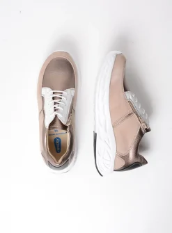 Lage Veterschoenen|Wandelschoenen<Wolky Bounce - safari/brons combi leer safari/bronscombileer