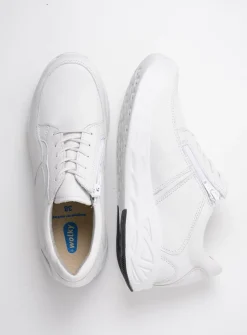 Lage Veterschoenen|Wandelschoenen<Wolky Bounce - wit leer witleer