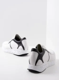 Lage Veterschoenen|Wandelschoenen<Wolky Bounce - wit/zwart leer wit/zwartleer