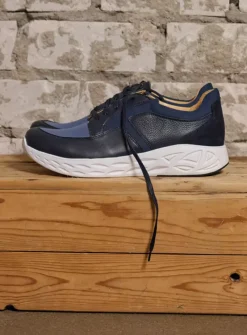 Veterschoenen Heren|Sneakers Heren<Wolky Bounce Men S2F - denim combi stretch leer denimcombistretchleer