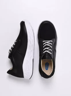 Wandelschoenen|Sneakers<Wolky Bounce S2F - zwart/wit combi stretch leer zwart/witcombistretchleer