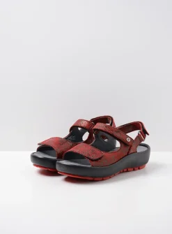 Sandalen<Wolky Brasilia - rood leer roodleer