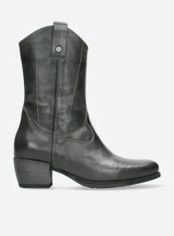 Halfhoge Laarzen|Cowboylaarzen<Wolky Caprock - antraciet leer antracietleer