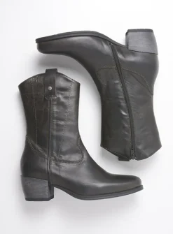 Halfhoge Laarzen|Cowboylaarzen<Wolky Caprock - cactus leer cactusleer