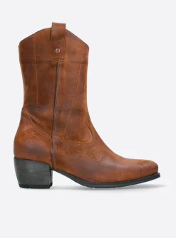 Halfhoge Laarzen|Cowboylaarzen<Wolky Caprock - cognac suede cognacsuede