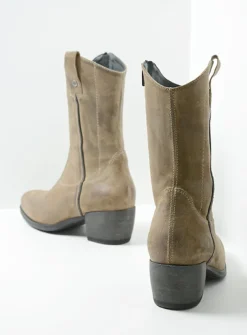 Halfhoge Laarzen|Cowboylaarzen<Wolky Caprock - taupe suede taupesuede
