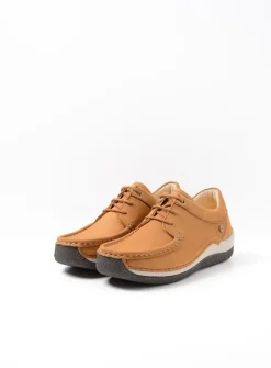 Lage Veterschoenen|Sneakers<Wolky Celebration - cognac nubuck cognacnubuck