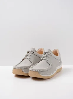 Lage Veterschoenen|Sneakers<Wolky Celebration - lichtgrijs nubuck lichtgrijsnubuck