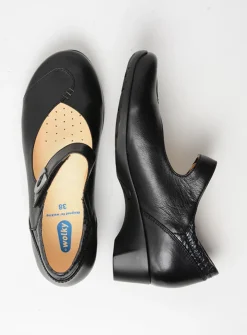 Herfst/Winter|Bandschoenen<Wolky Chili - zwart leer zwartleer