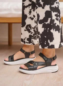 Sandalen<Wolky Cirro - zwart-wit leer zwart-witleer