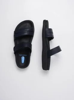 Slippers<Wolky Cirrus - donkerblauw leer donkerblauwleer