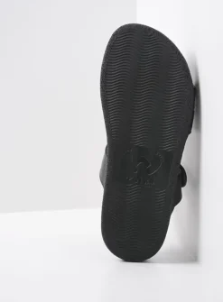 Slippers Heren<Wolky Cirrus men - zwart leer zwartleer