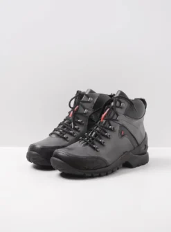 Hoge Veterschoenen|Wandelschoenen<Wolky City Tracker WP - antraciet leer antracietleer