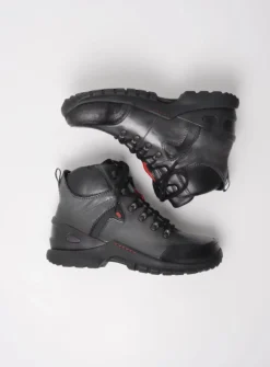 Hoge Veterschoenen|Wandelschoenen<Wolky City Tracker WP - antraciet leer antracietleer