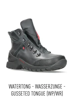 Hoge Veterschoenen|Wandelschoenen<Wolky City Tracker WP - antraciet leer antracietleer
