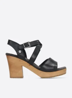 Sandalen<Wolky Cloudy - zwart leer zwartleer