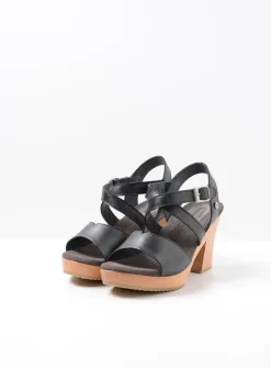 Sandalen<Wolky Cloudy - zwart leer zwartleer