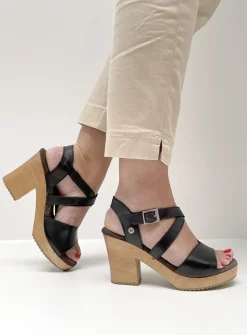 Sandalen<Wolky Cloudy - zwart leer zwartleer