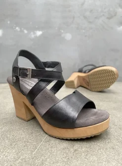 Sandalen<Wolky Cloudy - zwart leer zwartleer