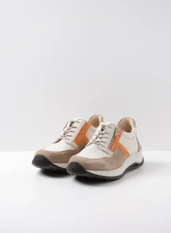 Lage Veterschoenen|Wandelschoenen<Wolky Comrie - beige/safari combi leer beige/safaricombileer