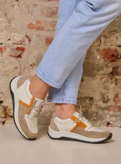 Lage Veterschoenen|Wandelschoenen<Wolky Comrie - beige/safari combi leer beige/safaricombileer