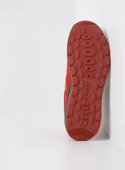 Lage Veterschoenen|Wandelschoenen<Wolky Comrie - rood combi leer roodcombileer