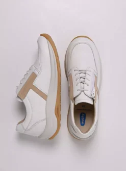 Lage Veterschoenen|Wandelschoenen<Wolky Comrie - wit/beige leer wit/beigeleer