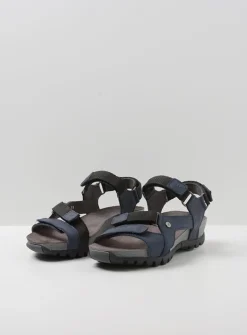Sandalen<Wolky Cradle - blauw leer blauwleer