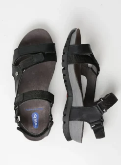 Sandalen<Wolky Cradle - zwart leer zwartleer