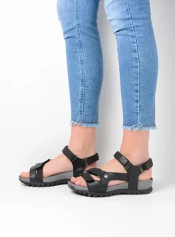 Sandalen<Wolky Cradle - zwart leer zwartleer