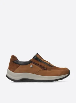 Lage Veterschoenen|Sneakers<Wolky Cupar - cognac combi leer cognaccombileer