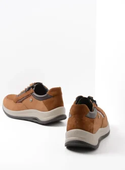 Lage Veterschoenen|Sneakers<Wolky Cupar - cognac combi leer cognaccombileer