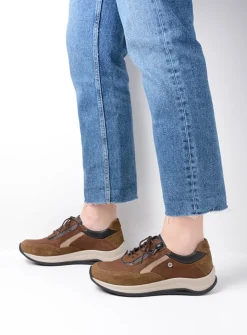 Lage Veterschoenen|Wandelschoenen<Wolky Cupar - taupe combi leer taupecombileer
